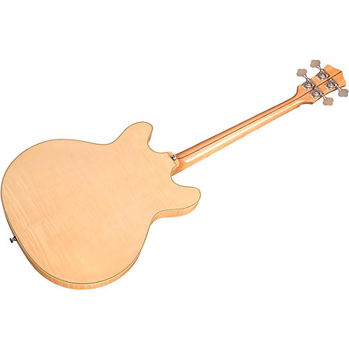 Guild Starfire Bass II Flamed Maple Short-Scale Semi-Hollow Electric Bass Guitar Natural