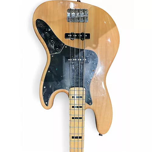 Used Squier JAZZ BASS Natural Electric Bass Guitar Natural