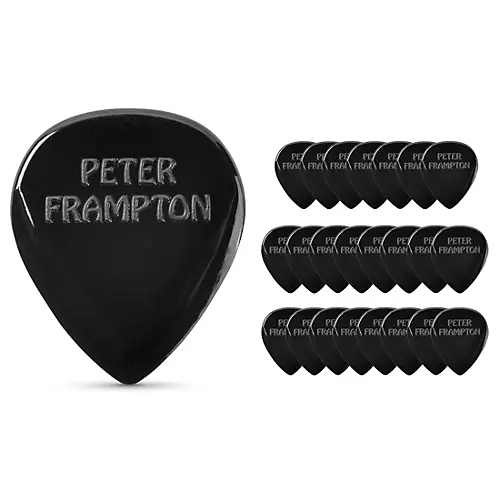 Dunlop Peter Frampton Vintage Jazz Teardrop Black Picks 2.08 mm 24 Pack