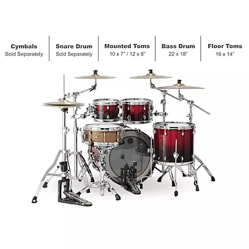 Mapex Saturn Rock 4-Piece Shell Pack With 22