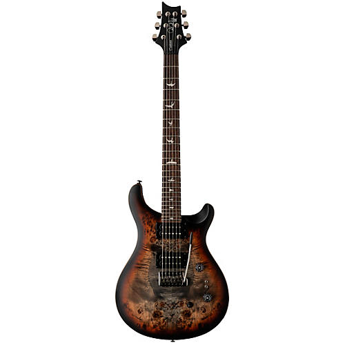 PRS SE Exotic Custom 24-08 Poplar Burl Electric Guitar Lake Blue Midnight Burst