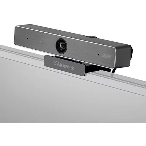 Aluratek 4K Ultra HD USB Webcam w/ 5X Digital Zoom, Dual Stereo Mics