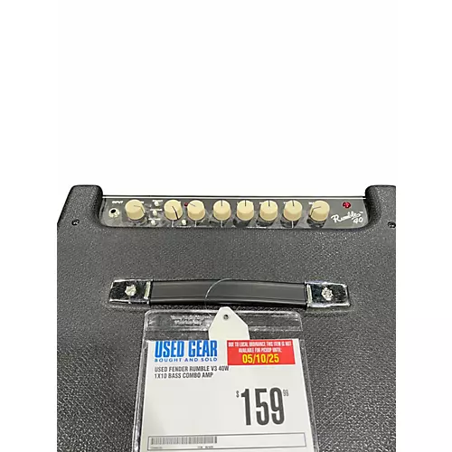 Used Fender Rumble V3 40W 1x10 Bass Combo Amp