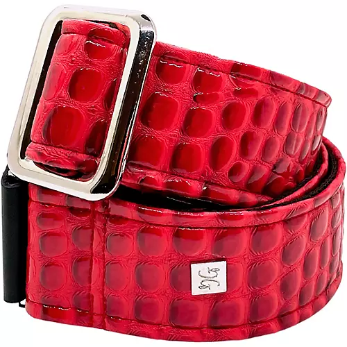 Get'm Get'm Aussie Gator Guitar Strap Burgundy 2 in.