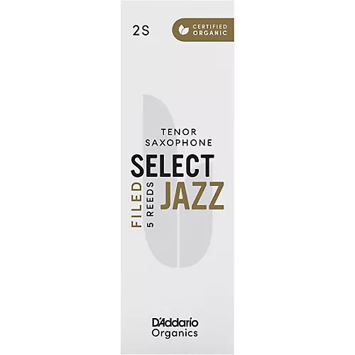 D'Addario Woodwinds Select Jazz, Tenor Saxophone Reeds - Filed,Box of 5 4H
