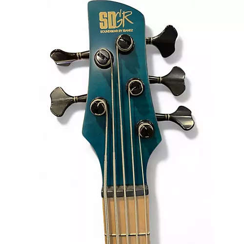 Used Ibanez SR1425B Carribean green low gloss Electric Bass Guitar Carribean green low gloss