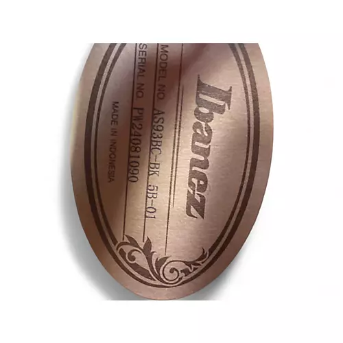 Used Ibanez AS93BC Artcore Black Hollow Body Electric Guitar Black