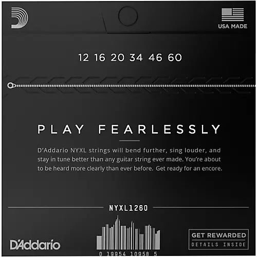 D'Addario NYXL1260 Extra Heavy Electric Guitar Strings