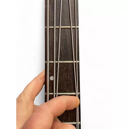 Used Schecter Guitar Research Stiletto Studio 5 String Satin Red Electric Bass Guitar Satin Red