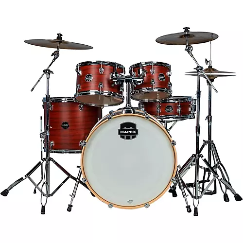Mapex Venus Complete 5-Piece Drum Set With Hardware & Cymbals Redwood