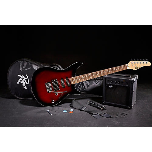Rogue Rocketeer Electric Guitar Pack Red Burst