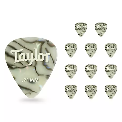 Taylor Celluloid 351 Picks, Abalone .46 mm 12 Pack