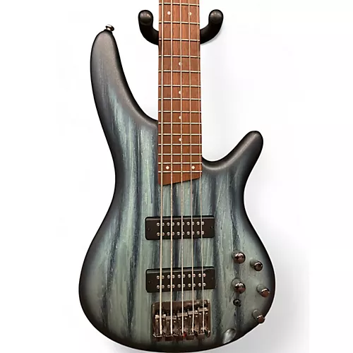 Used Ibanez SR305 5 String Blue Electric Bass Guitar Blue