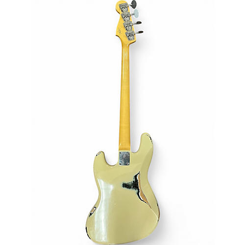 Used Fender 1964 Relic Jazz Bass Olympic White Electric Bass Guitar Olympic White
