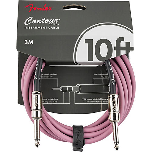Fender Straight to Straight Instrument Contour Cable 18.6 ft. Burgundy Mist