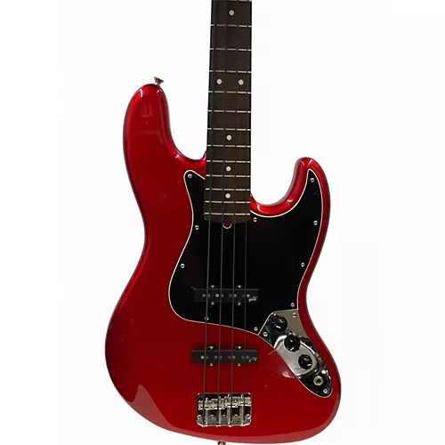 Used 2005 Fender JAZZ BASS Candy Apple Red Metallic Electric Bass Guitar Candy Apple Red Metallic