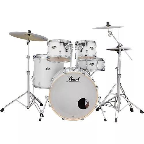 Pearl Export New Fusion 5-Piece Drum Set With Hardware Slipstream white