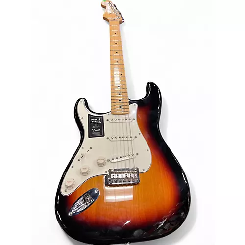 Used Fender Player Stratocaster Left Handed 3 Tone Sunburst Solid Body Electric Guitar 3 Tone Sunburst