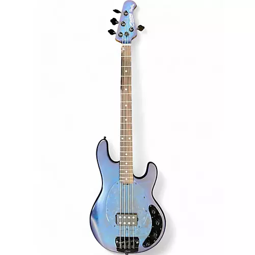 Used Sterling by Music Man sting ray neptune blue satin Electric Bass Guitar neptune blue satin