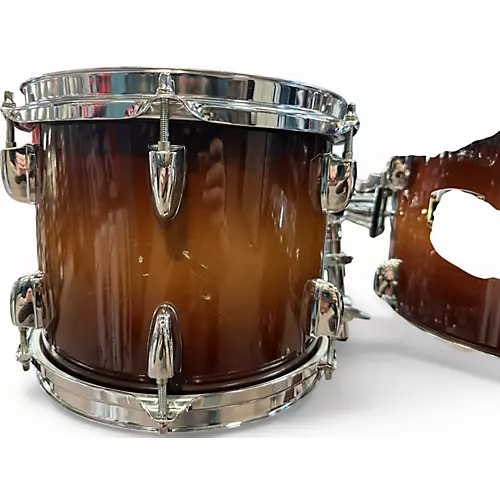 Used Yamaha 4 Piece Tour Custom Brown Sunburst Drum Kit Brown Sunburst