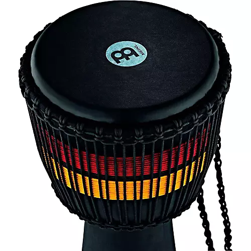MEINL African Style Fire Rhythm Series Rope Tuned Wood Djembe 13 in. Black