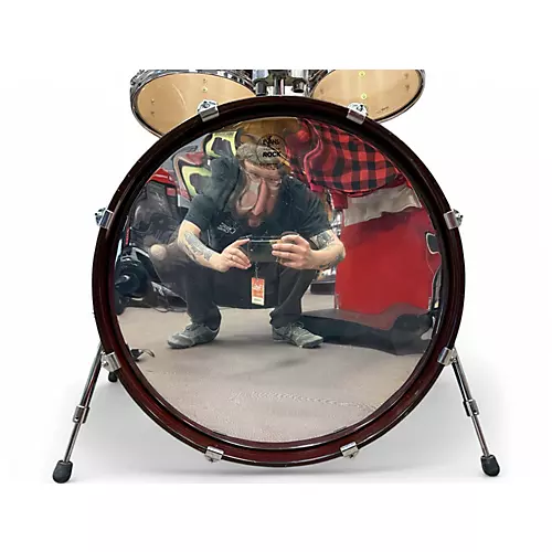 Used Yamaha 4 Piece Tour Custom Brown Sunburst Drum Kit Brown Sunburst