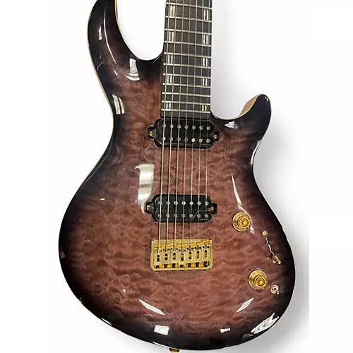 Used ESP ESP LTD JR-7  Quilt Fade Blue Sunburst Solid Body Electric Guitar Quilt Fade Blue Sunburst