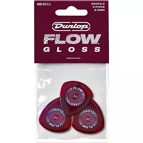 Dunlop Flow Gloss Picks 3.0 mm 3 Pack