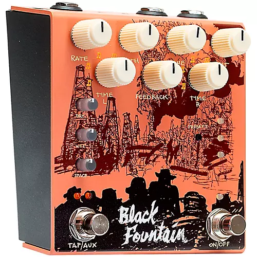 Old Blood Noise Endeavors Black Fountain Stereo Delay Effects Pedal Terracotta