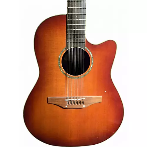 Used Ovation CC245 Celebrity Sunburst 12 String Acoustic Electric Guitar Sunburst
