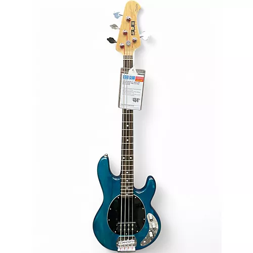 Used Sterling by Music Man Ray34 trans tunq Electric Bass Guitar trans tunq