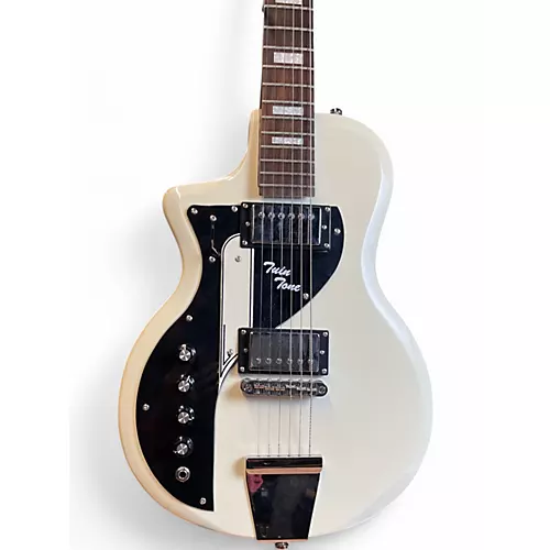 Used Airline twin tone White Electric Guitar White