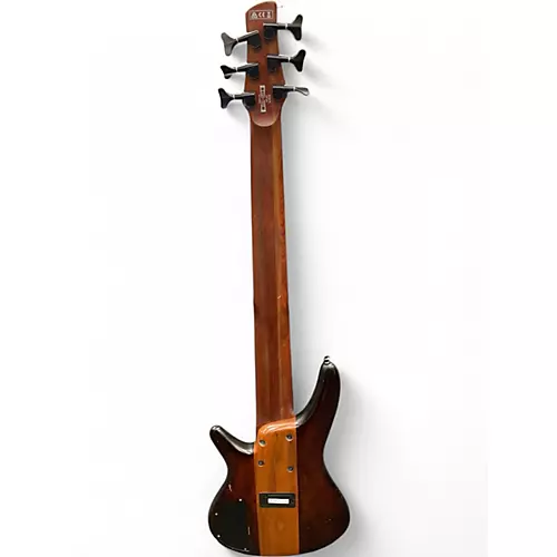 Used Ibanez SR876 Brown Electric Bass Guitar Brown