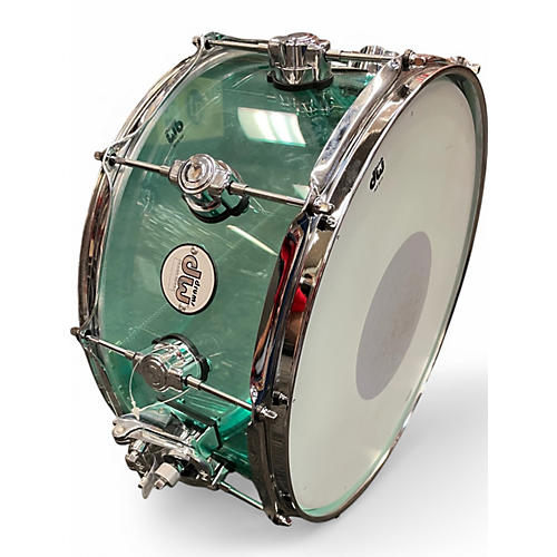 Used DW 6.5X14 Design Series Acrylic Snare Sea Glass Drum Sea Glass 15