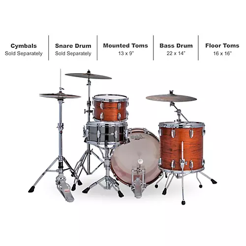 Ludwig Classic Oak 3-Piece Fab Shell Pack With 22