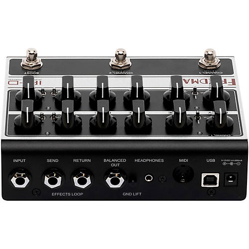 Friedman IR-D Dual-Tube Preamp DI+IR Dual-Channel 12AX7 Tubes Effects Pedal Black and Silver