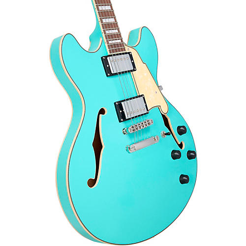 D'Angelico Premier DC Semi-Hollow Electric Guitar Solid Black