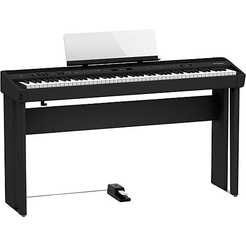 Roland FP-90X Digital Piano With Matching Stand and DP-10 Pedal White