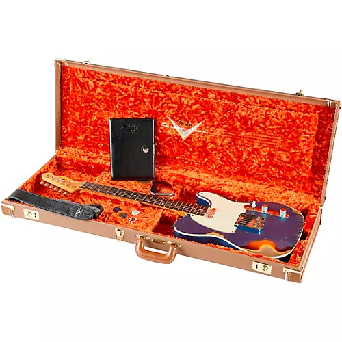 Fender Custom Shop 1960 Telecaster Custom Relic Electric Guitar Aged Lake Placid Blue over 3-Color Sunburst