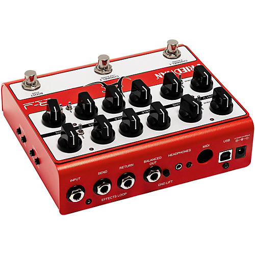 Friedman IRJ Dual Tube Jake E Lee Signature Dual-Tube Preamp DI+IR Dual-Channel 12AX7 Tubes Effects Pedal Red and White