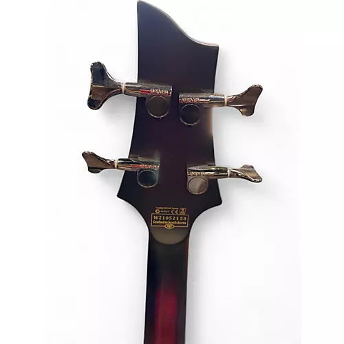 Used Schecter Guitar Research Hellraiser Extreme 4 String Crimson Red Burst Electric Bass Guitar Crimson Red Burst