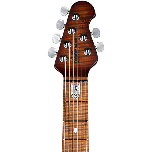 Ernie Ball Music Man JP15 Flamed Maple Top Electric Guitar Transparent Black