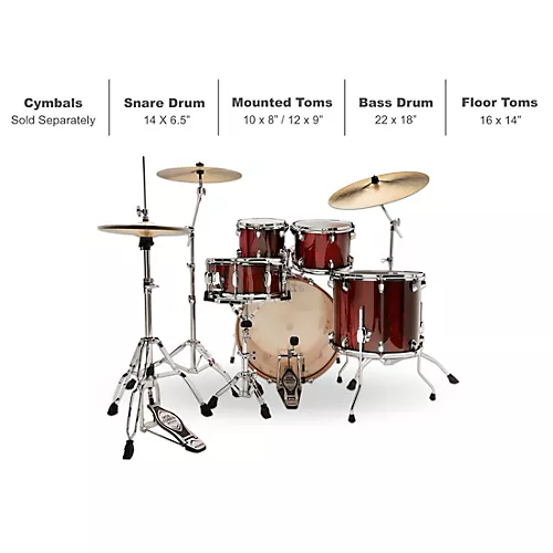 Open-Box TAMA Superstar Classic Exotix 5-Piece Shell Pack With 22