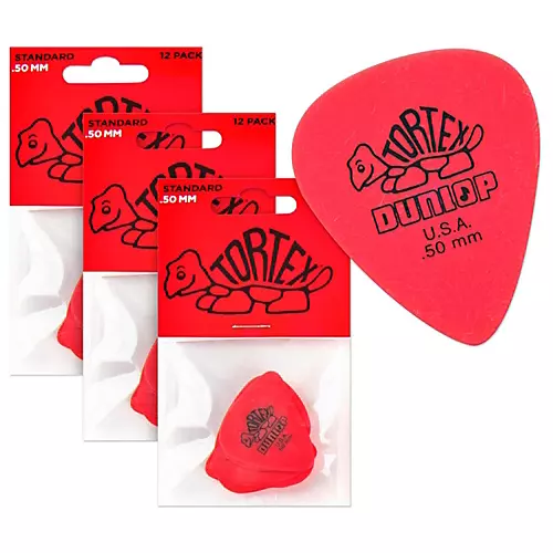 Dunlop Tortex Standard Guitar Picks .50mm 3 Dozen .50 mm Dozen