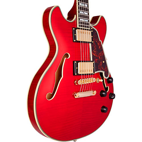 D'Angelico Excel Mini DC Semi-Hollow Electric Guitar Viola