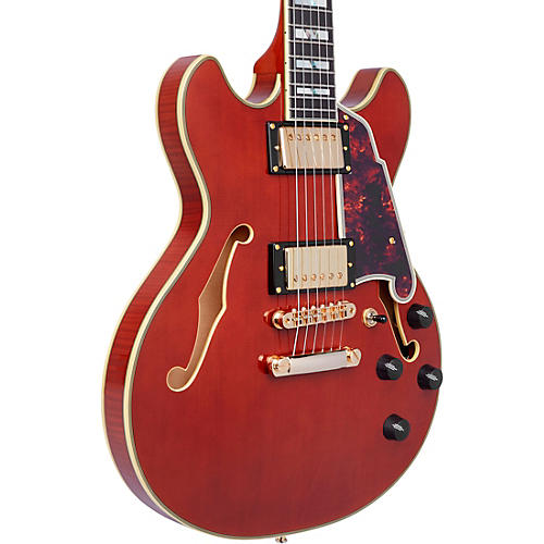 D'Angelico Excel Mini DC Semi-Hollow Electric Guitar Viola