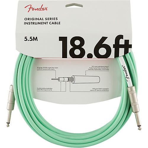 Fender Original Series Straight to Straight Instrument Cable 15 ft. Daphne Blue