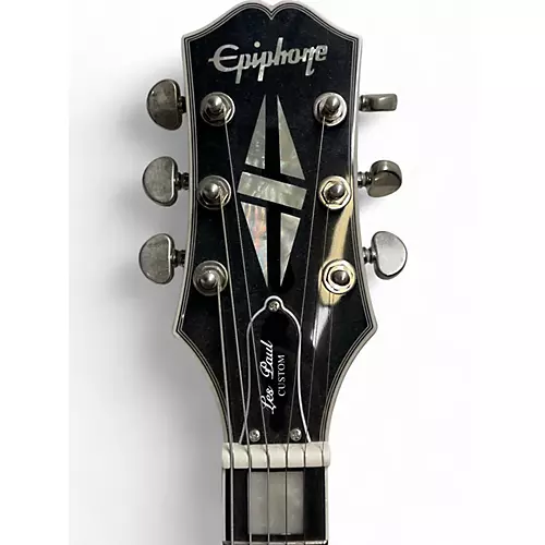 Used Epiphone Les Paul Custom Silverburst Solid Body Electric Guitar Silverburst