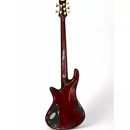 Used Schecter Guitar Research Diamond Series Stiletto Elite 5 Amber Electric Bass Guitar Amber