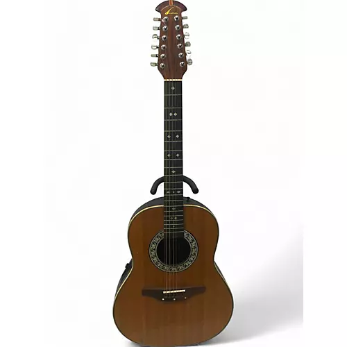 Used Ovation balladeer 1755 Natural 12 String Acoustic Electric Guitar Natural